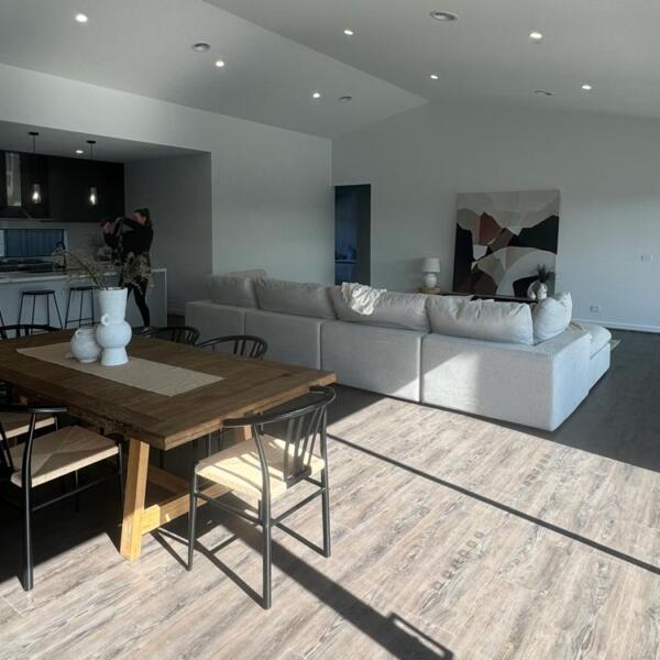 Lounge and dining area in new home build in Lara by Augello Homes