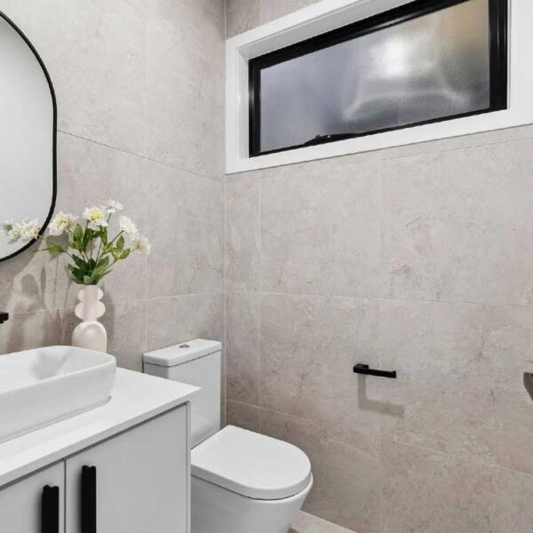 Bathroom in new home in Lara by Augello Homes - custom home builders