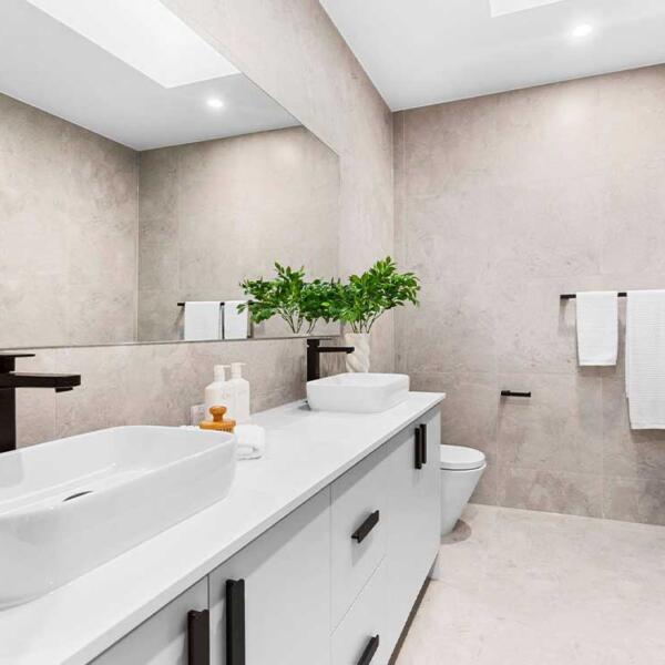 Bathroom in new home in Lara by Augello Homes - custom home builders