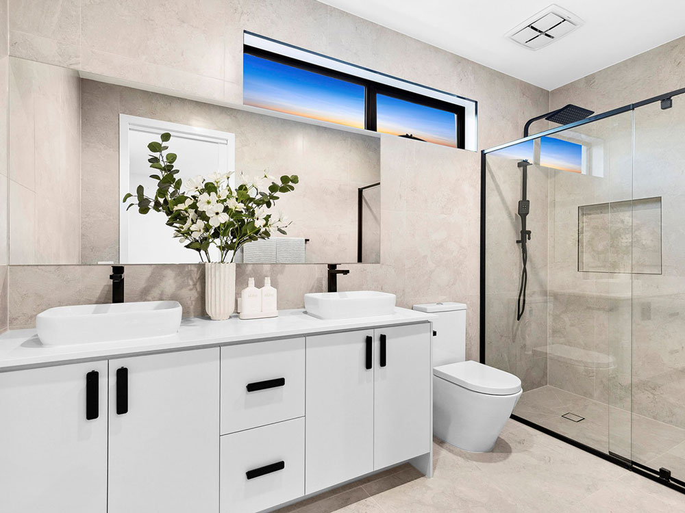 Custom-designed bathroom by Augello Homes, Geelong - expert bathroom builders