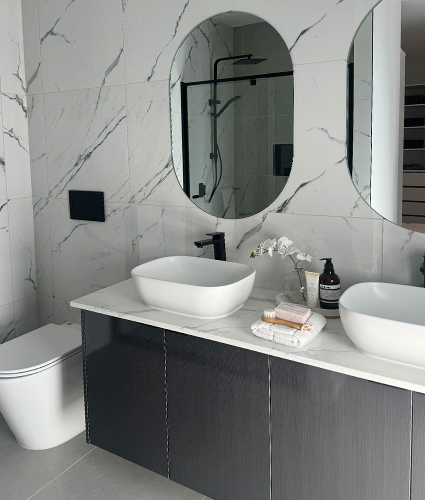 Custom-designed bathroom by Augello Homes in Geelong - expert bathroom builders