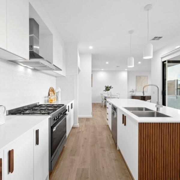 New home build in Lara kitchen side angle